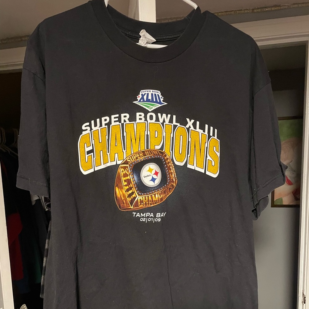 Pittsburgh Steelers Super Bowl Champions 2009 Tampa Bay Graphic T Shirt Size XL